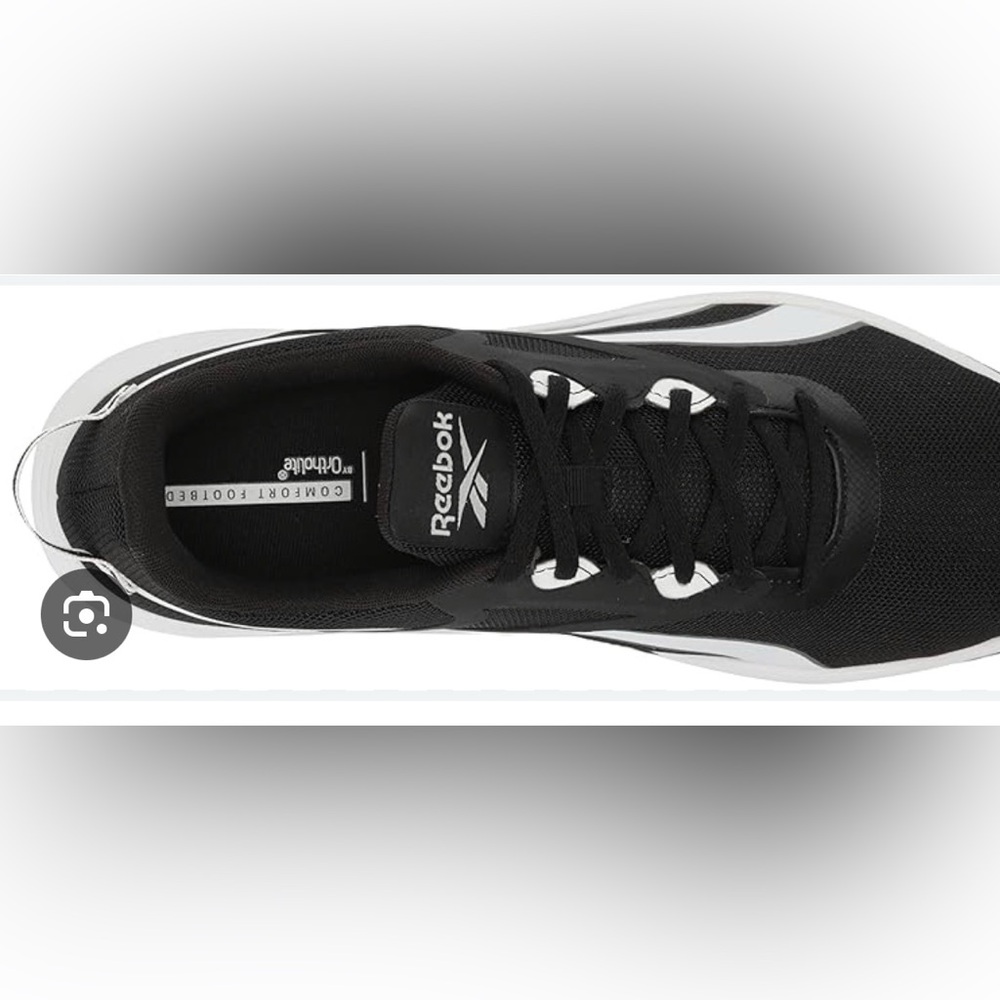 Reebok Men's Black and White Athletic Shoes